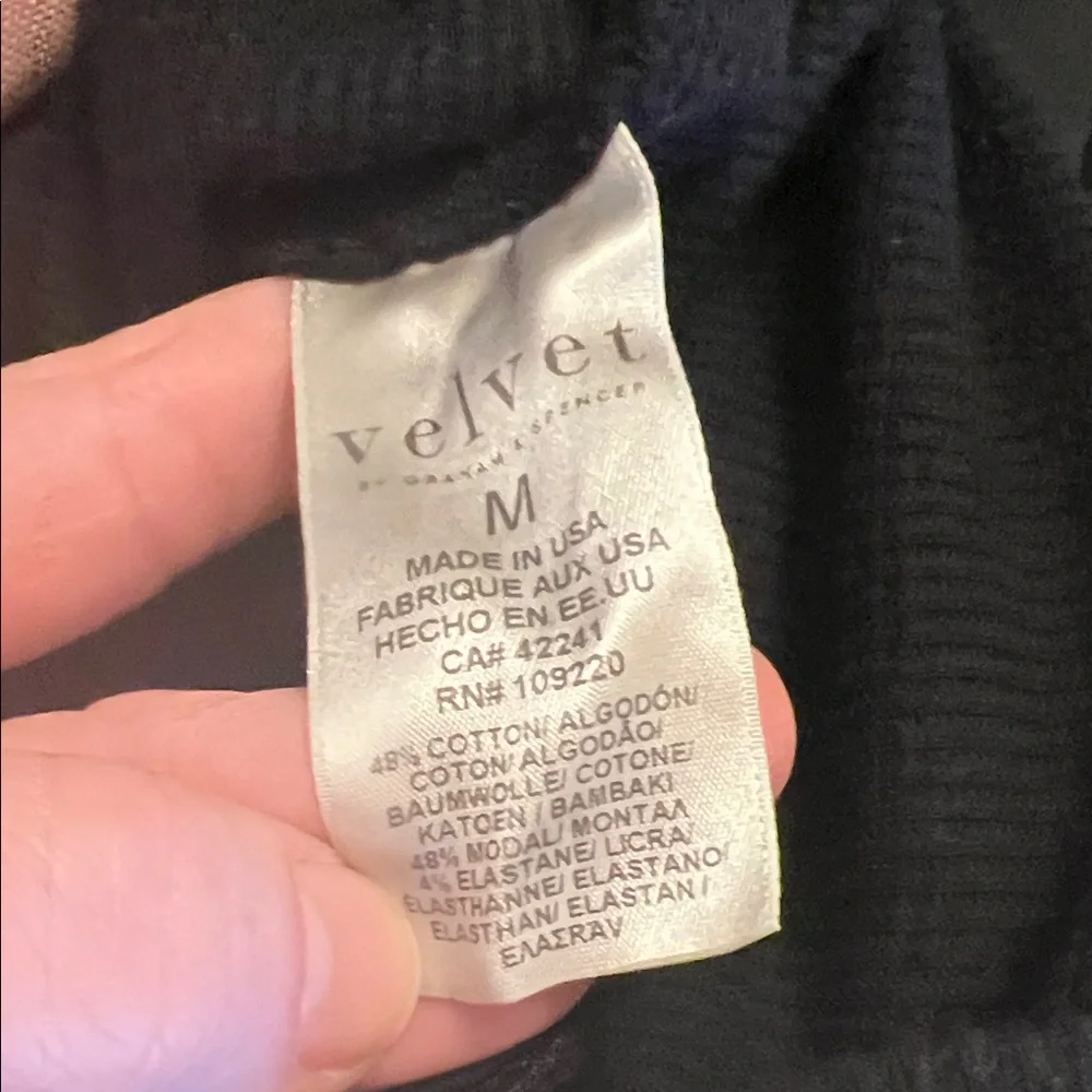 Velvet Women's Black Lace-Up Long super soft thermal Sleeve Top - Picture 10 of 10